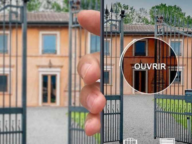 Portail commandé par application smartphone